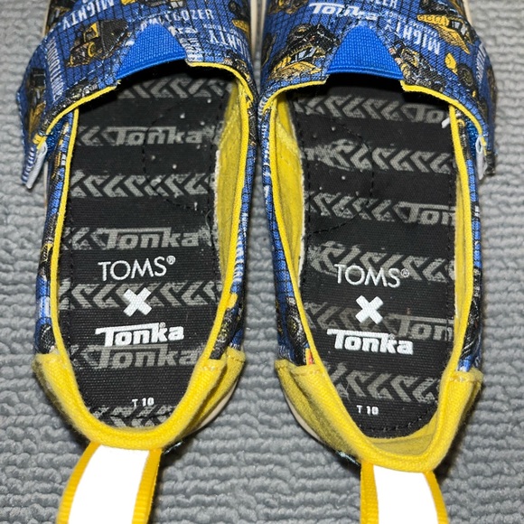 EUC Toms x Tonka trucks blue/yellow toddler shoes, size 10c T10 10 construction - Picture 4 of 6